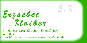 erzsebet kloiber business card